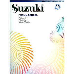 Suzuki 48728 Violin School Book Volume 3 with CD-Music World Academy
