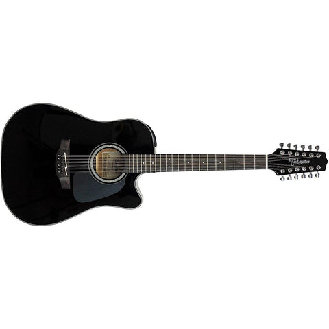 Takamine GD30CE-12BLK G-Series 12-String Acoustic/Electric Guitar-Black-Music World Academy