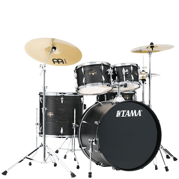 Tama IE52C-BOW Imperial Star 5-Piece Drumkit with Cymbals, Hardware & Throne-Black Oak Wrap-Music World Academy