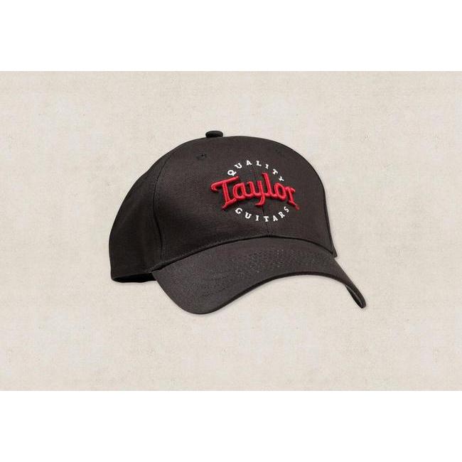 Taylor 00378 Ball Cap-Black with Red Logo-Music World Academy
