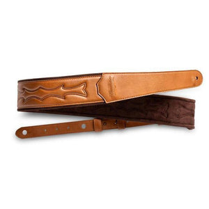 Taylor 2.75" Vegan Leather Guitar Strap-Tan with Stitching-Music World Academy