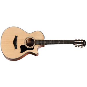 Taylor 312CE 12-Fret Grand Concert Acoustic/Electric Guitar with V-Class Bracing, ES2 Pickup and Hardshell Case-Music World Academy