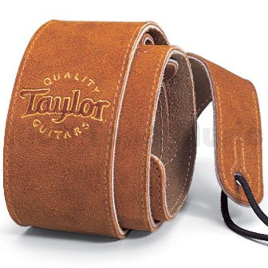 Taylor 4402-25 Suede Logo Guitar Strap-Honey-Music World Academy