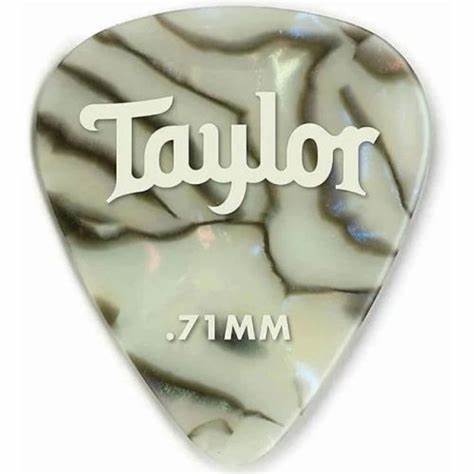 Taylor Premium Celluloid Guitar Picks 12-Pack .71mm-Abalone-Music World Academy