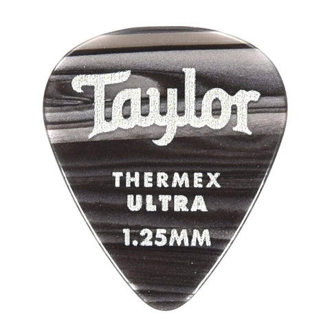 Taylor Premium Thermex Ultra Guitar Picks 6-Pack 1.25mm-Black Onyx-Music World Academy