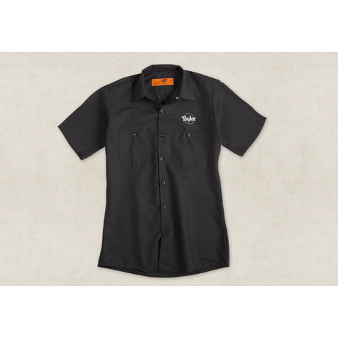Taylor Stamp Logo Work Shirt Black-Medium-Music World Academy