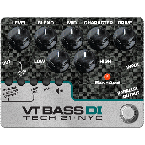 Tech 21 CS-VTB-DI Character Series VT Bass DI Pedal-Music World Academy