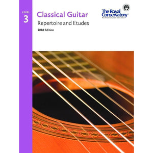 The Royal Conservatory Classical Guitar Repertoire and Etudes Level 3 2018 Edition-Music World Academy
