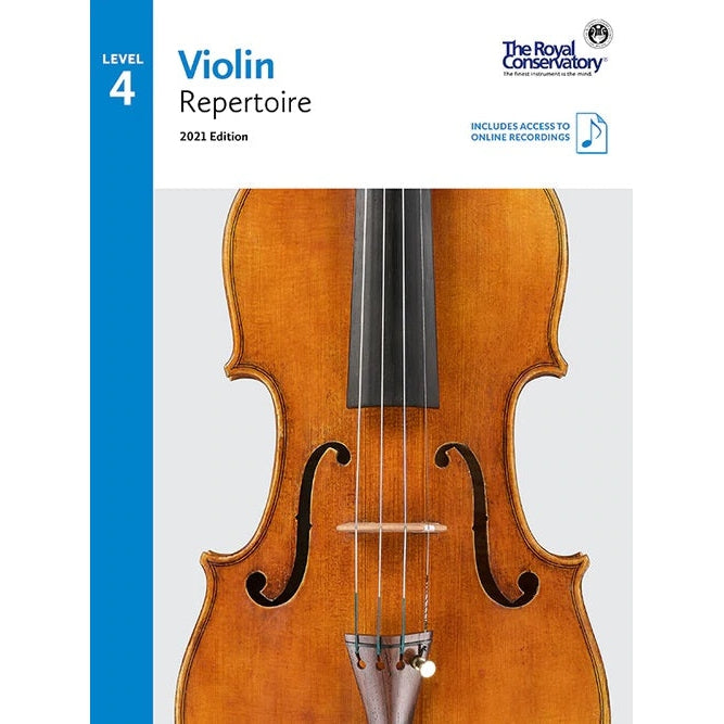 The Royal Conservatory Violin Repertoire Level 4 with Online Recordings, 2021 Edition-Music World Academy