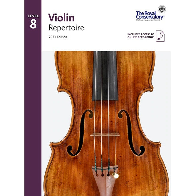 The Royal Conservatory Violin Repertoire Level 8 with Online Recordings, 2021 Edition-Music World Academy