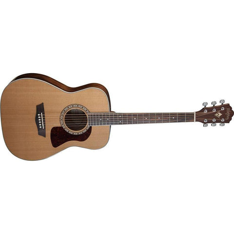 Washburn HF11S-O Heritage Folk Concert Acoustic Guitar-Natural Gloss-Music World Academy