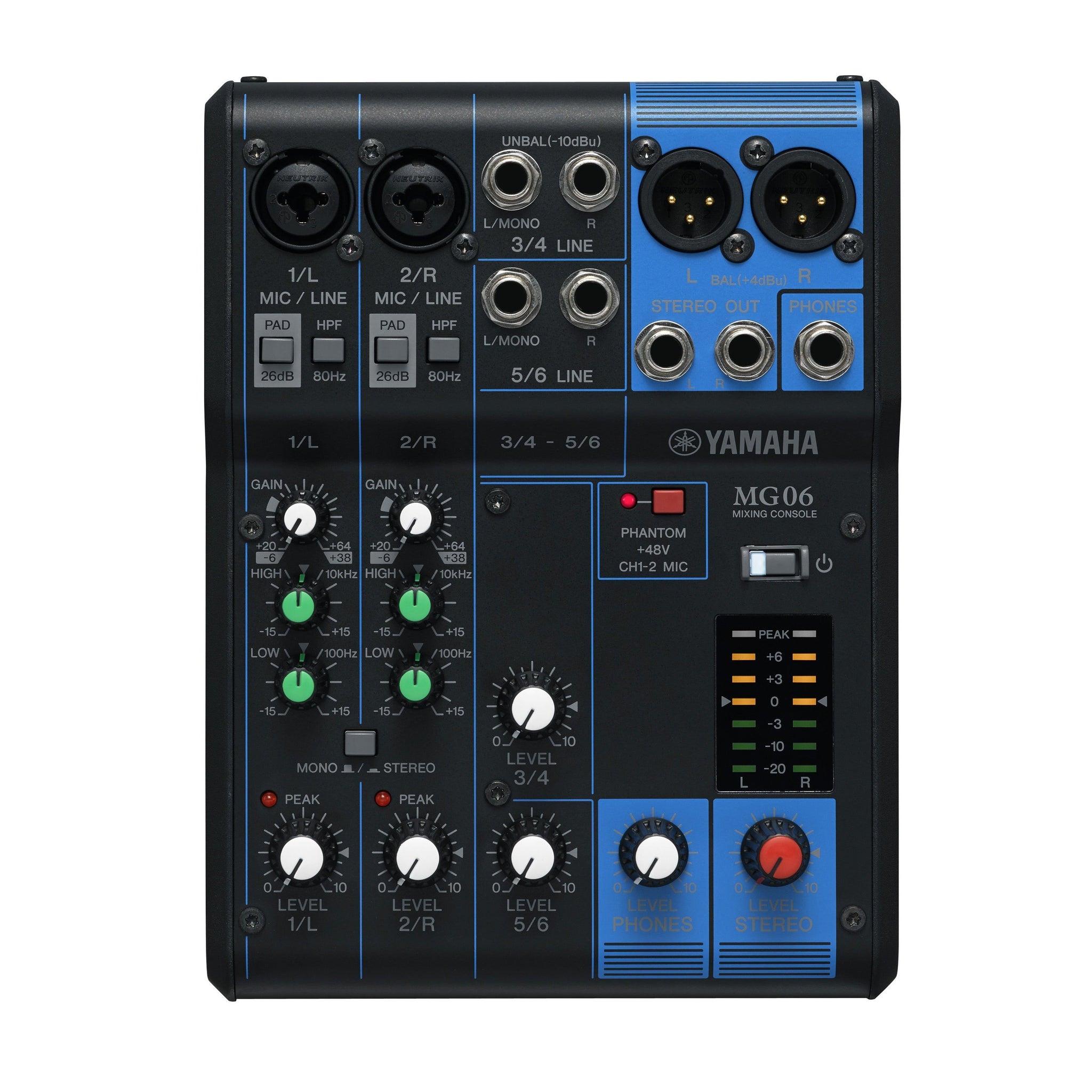 Yamaha MG06 6-Channel Mixing Console-Music World Academy
