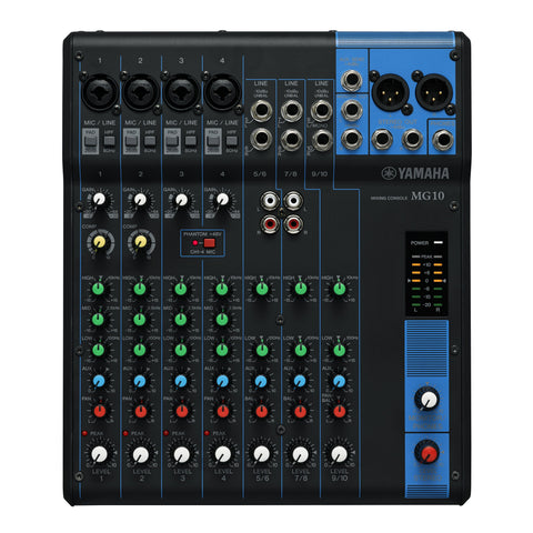 Yamaha MG10 10-Channel Analog Mixer-Music World Academy