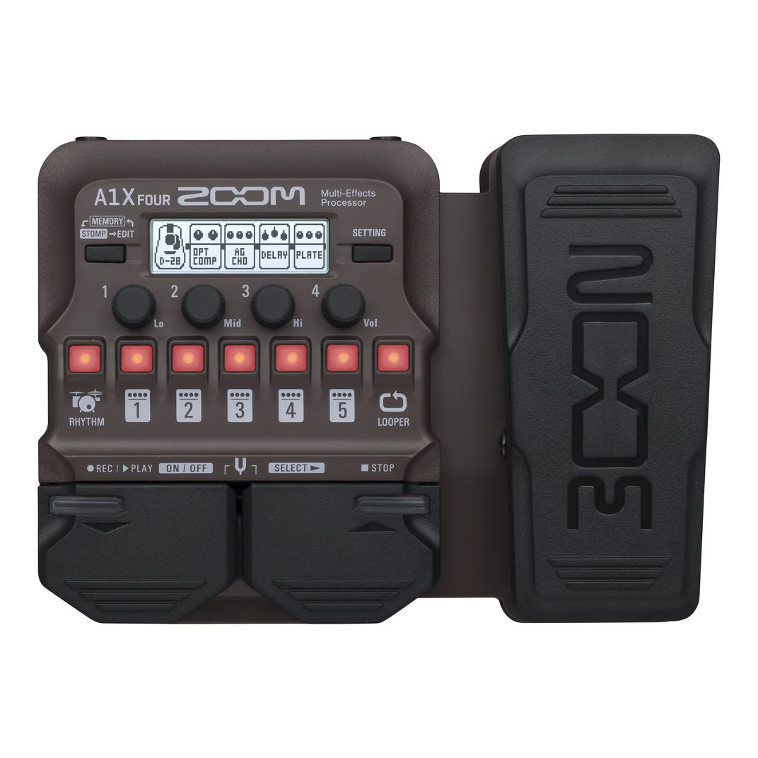 Zoom A1XFOUR Acoustic Multi-Effects Processor with Expression Pedal-Music World Academy