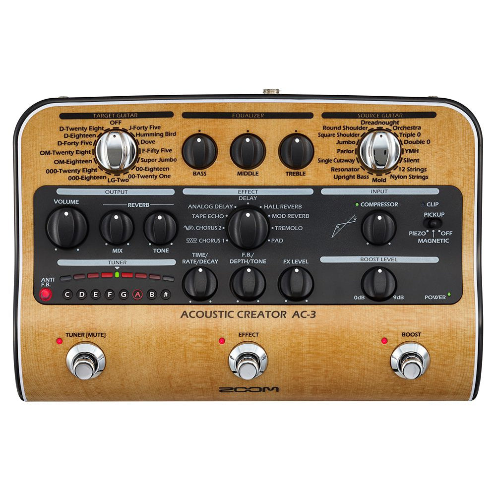 Zoom AC-3 Acoustic Creator Effects Pedal-Music World Academy