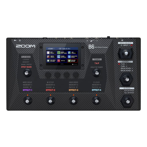 Zoom B6 Bass Multi-Effects Processor-Music World Academy
